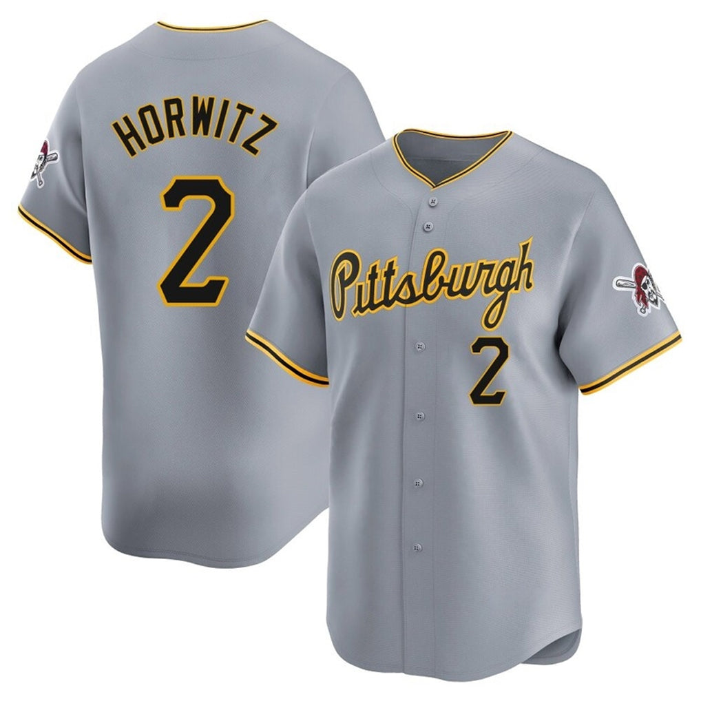 Odoa P.Pirates #2 Spencer Horwitz Player Gray Road Home Limited Stitched Jerseys