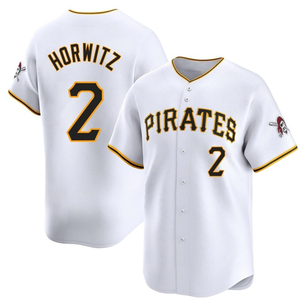 Odoa P.Pirates #2 Spencer Horwitz Player White Home Limited Stitched Jerseys