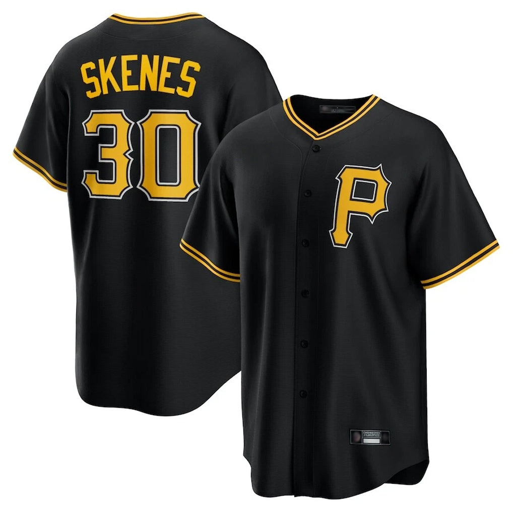 Odoa P.Pirates #30 Paul Skenes Player Black Alternate 2025 Home Game Stitched Jerseys