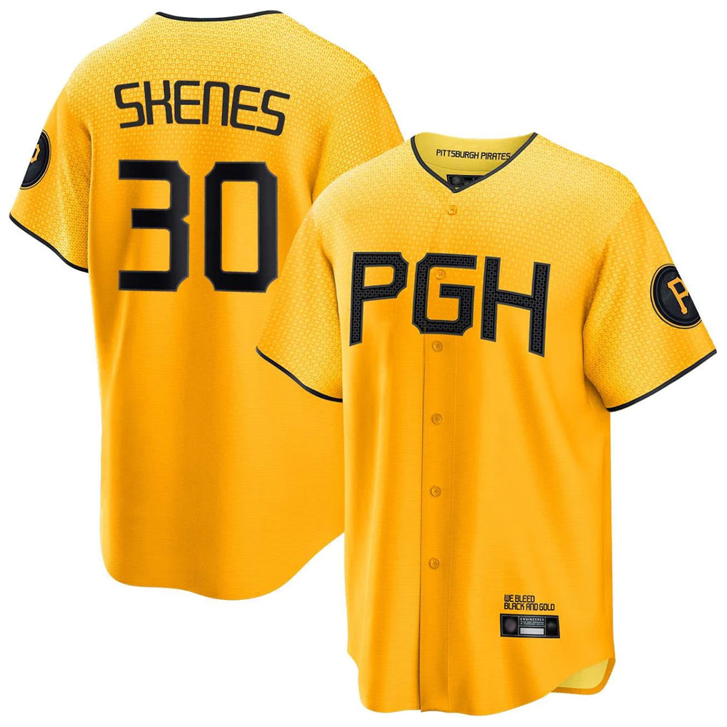 Odoa P.Pirates #30 Paul Skenes Player Gold City Connect Home Limited Stitched Jerseys
