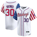 Odoa P.Pirates #30 Paul Skenes Player White 2025 Independence Day Vapor Premier Limited Stitched Jerseys