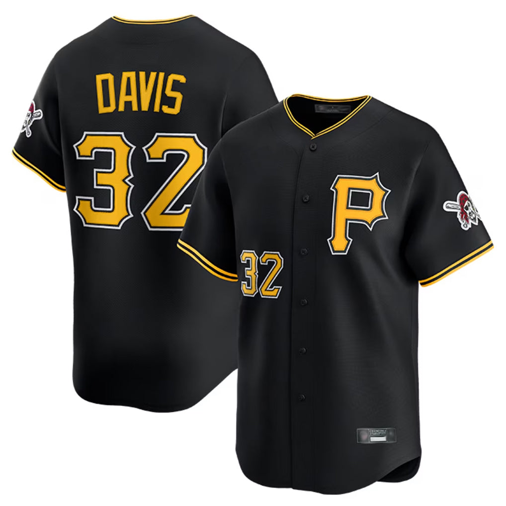 Odoa P.Pirates #32 Henry Davis Player Black Alternate Limited Game Stitched Jerseys