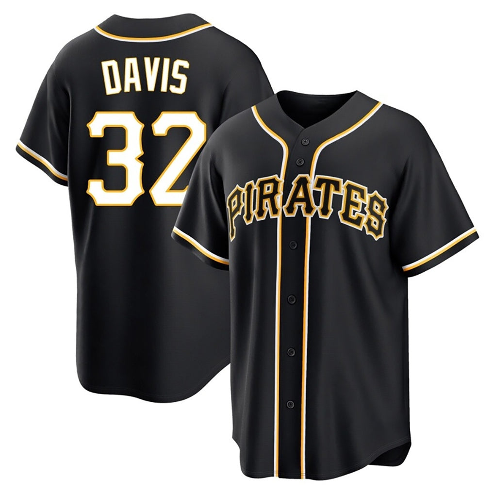 Odoa P.Pirates #32 Henry Davis Player Black Fashion Out Home Game Stitched Jerseys