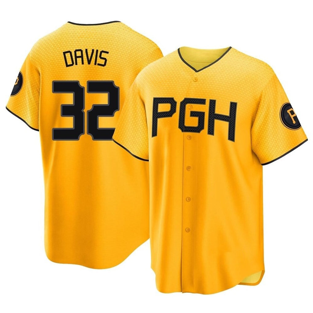 Odoa P.Pirates #32 Henry Davis Player Gold City Connect Home Game Stitched Jerseys