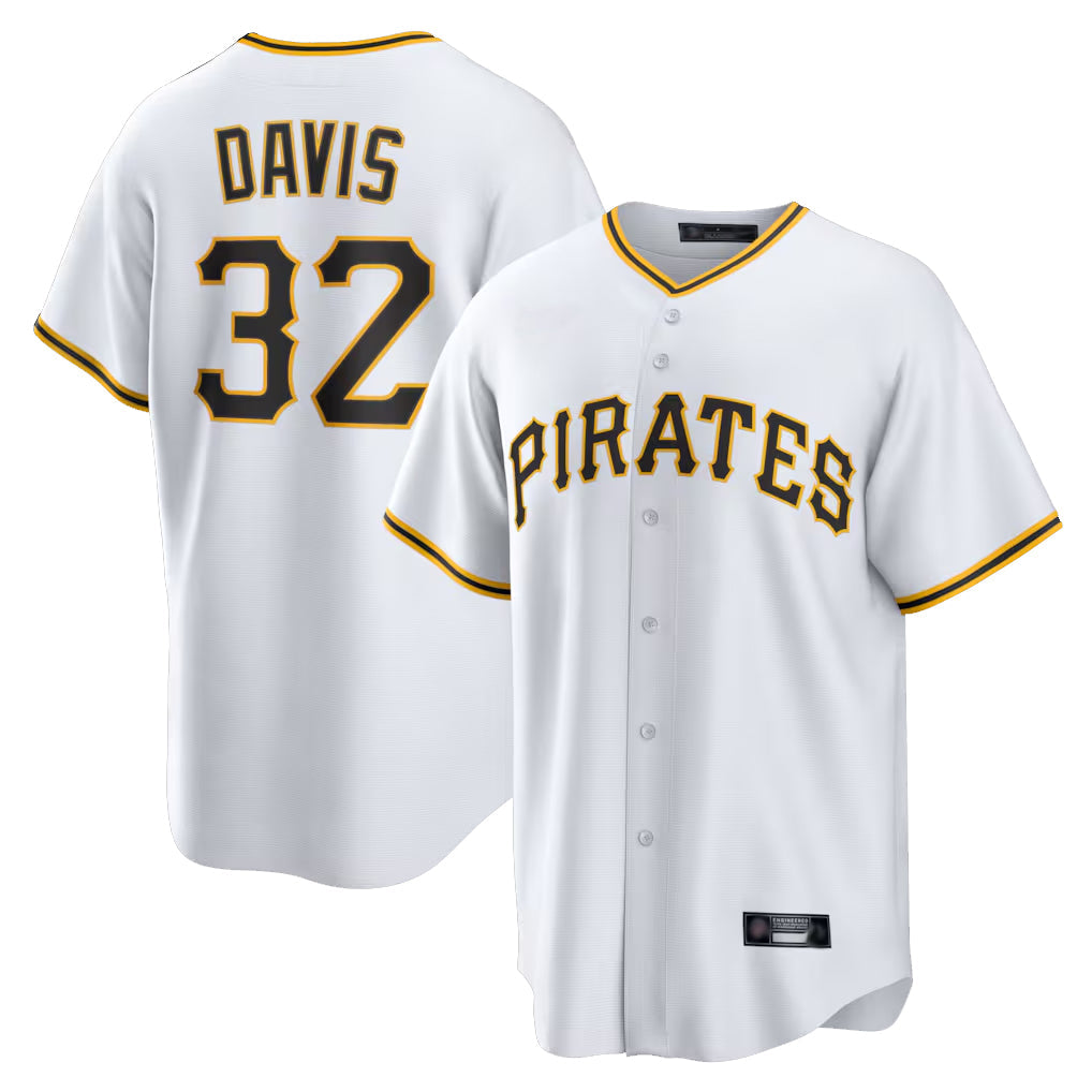 Odoa P.Pirates #32 Henry Davis Player White Home Game Stitched Jerseys