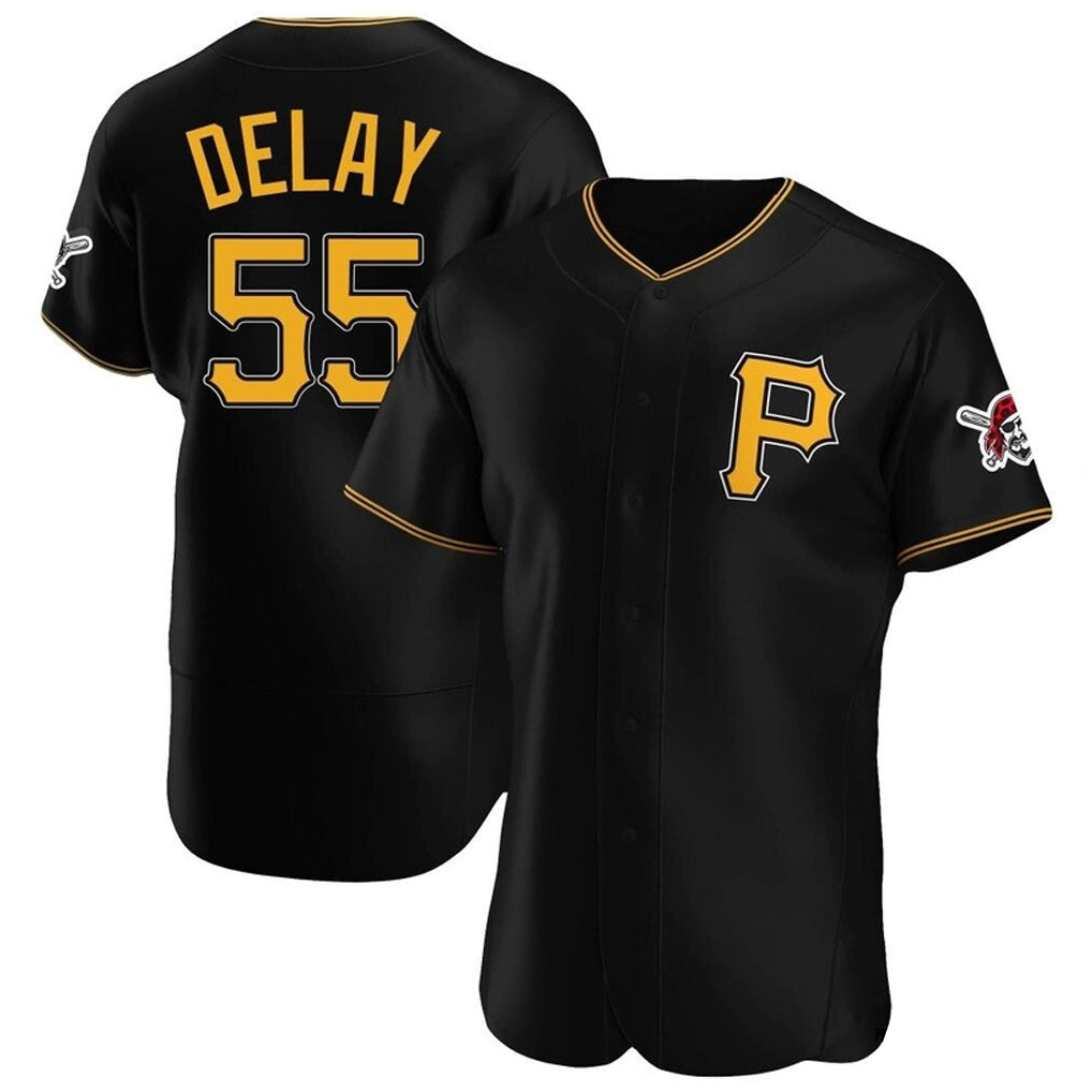 Odoa P.Pirates #55 Jason Delay Player Black Alternate 2025 Home Limited Elite Stitched Jerseys