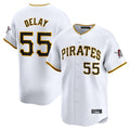Odoa P.Pirates #55 Jason Delay Player White Home Limited Stitched Jerseys