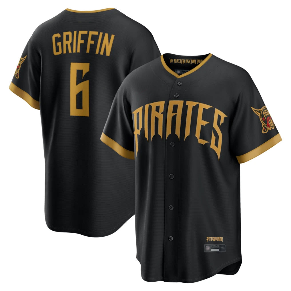 Odoa P.Pirates #6 Konnor Griffin Player Black 2026 City Connect Home Game Stitched Jerseys