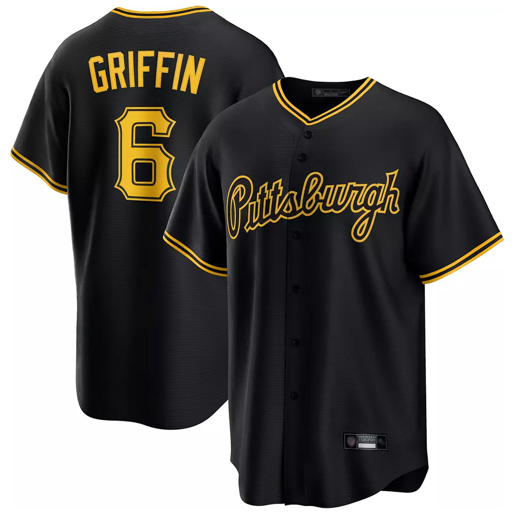 Odoa P.Pirates #6 Konnor Griffin Player Black Alt Home Game Stitched Jerseys