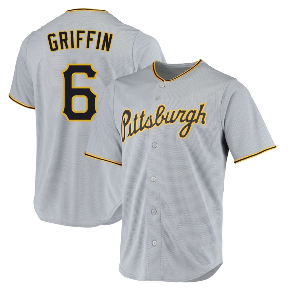 Odoa P.Pirates #6 Konnor Griffin Player Gray Road Home Game Stitched Jerseys