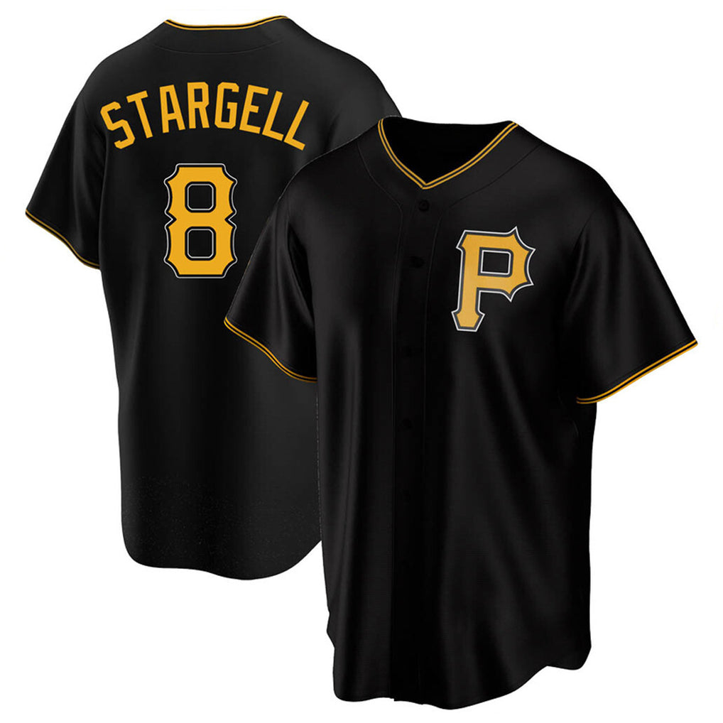 Odoa P.Pirates #8 Willie Stargell Player Black Alternate 2025 Home Game Stitched Jerseys