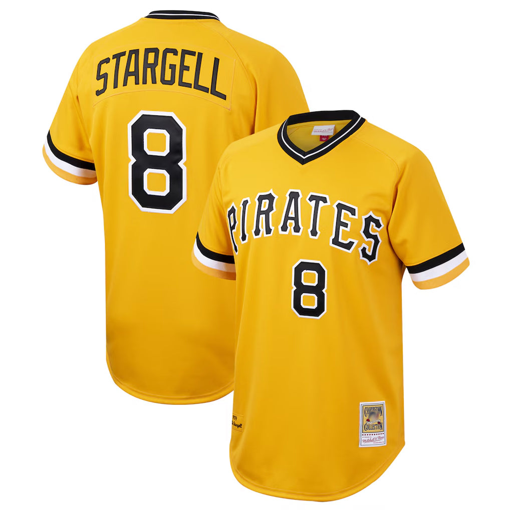 Odoa P.Pirates #8 Willie Stargell Player Gold Mitchell & Ness Cooperstown Collection 1979 Limited Stitched Jerseys