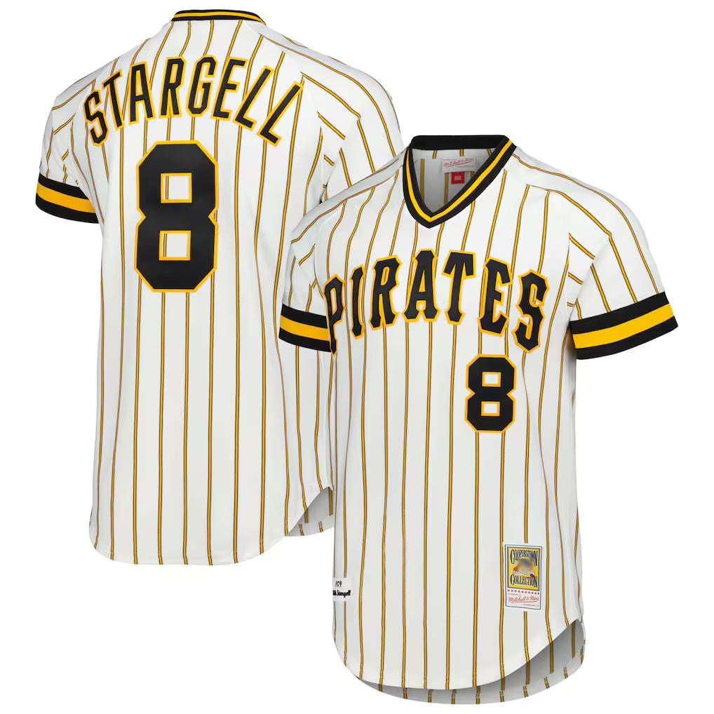 Odoa P.Pirates #8 Willie Stargell Player White Mitchell & Ness Cooperstown Collection 1979 Limited Stitched Jerseys