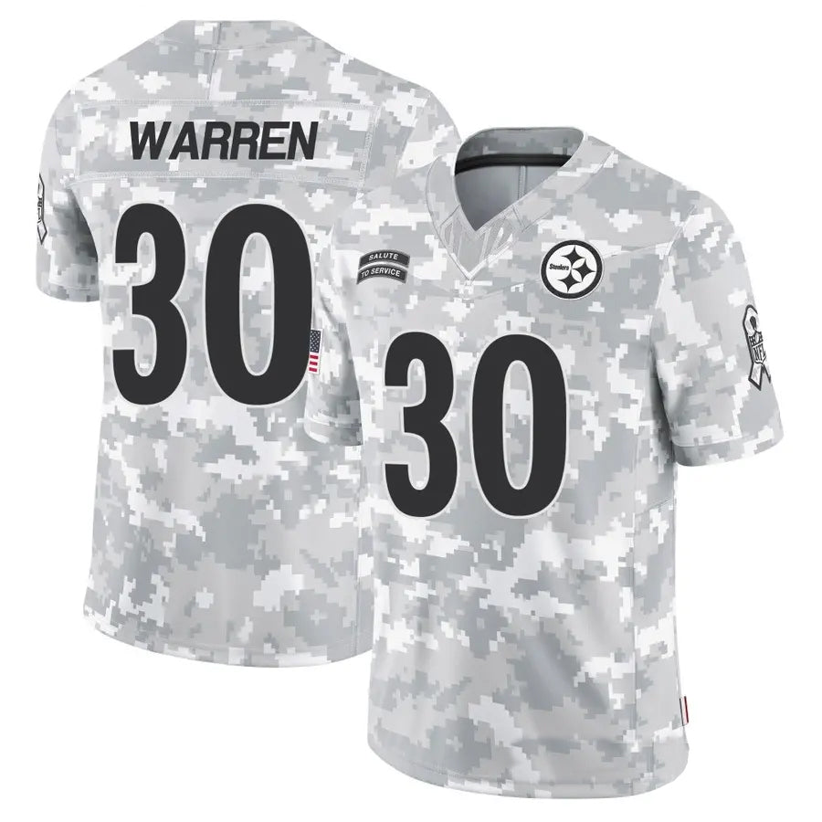 Odoa P.Steelers #30 Jaylen Warren Player Arctic Camo Salute to Service Limited Stitched Jerseys