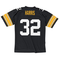 Odoa P.Steelers #32 Franco Harris Mitchell & Ness Black Legacy Replica Stitched Puhic Jersey