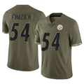 Odoa P.Steelers #54 Zach Frazier Player Olive Limited Salute To Service Home Game Stitched Jerseys