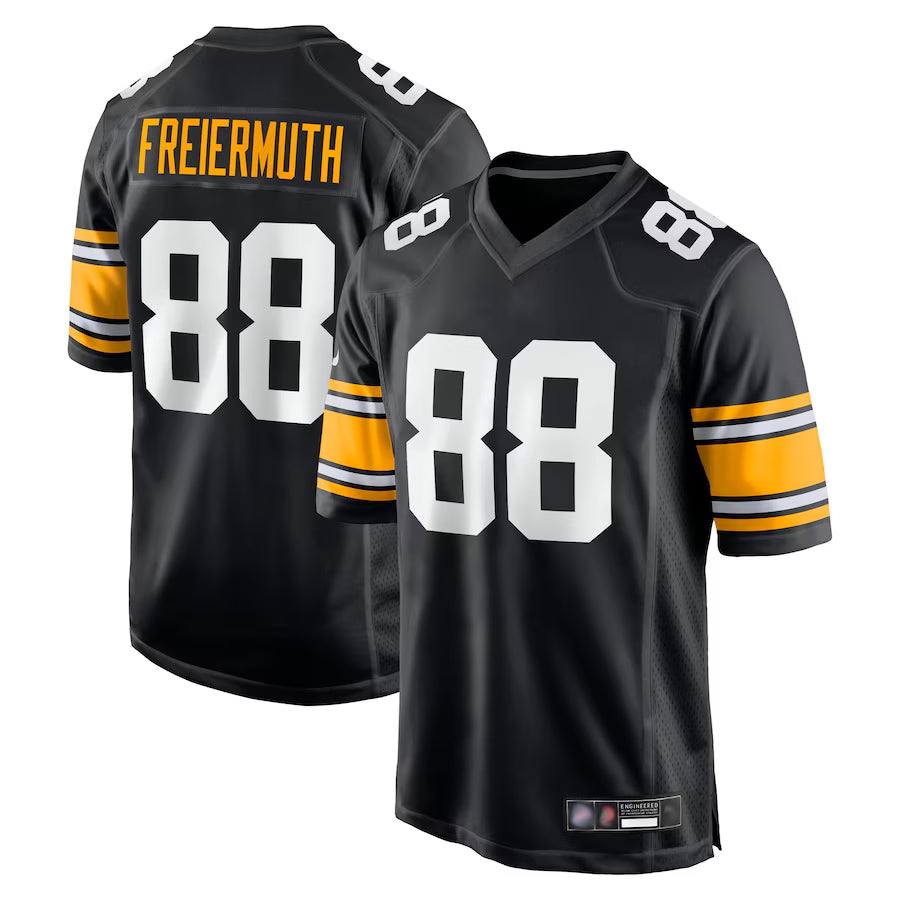 OdoaP.Steelers #88 Pat Freiermuth Player Black Alternate Game Stitched Jerseys
