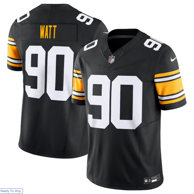 Odoa P.Steelers #90 T.J. Watt Black Vapor F.U.S.E. Limited Stitched American Stitched Jerseys