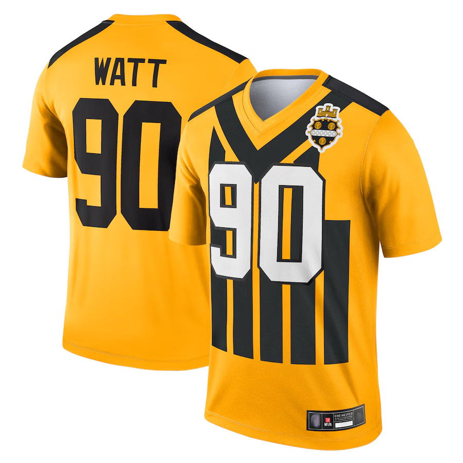 Odoa P.Steelers #90 T.J. Watt Player Gold Alternate 1933 Throwback Legend Performance Top1 Stitched Jerseys