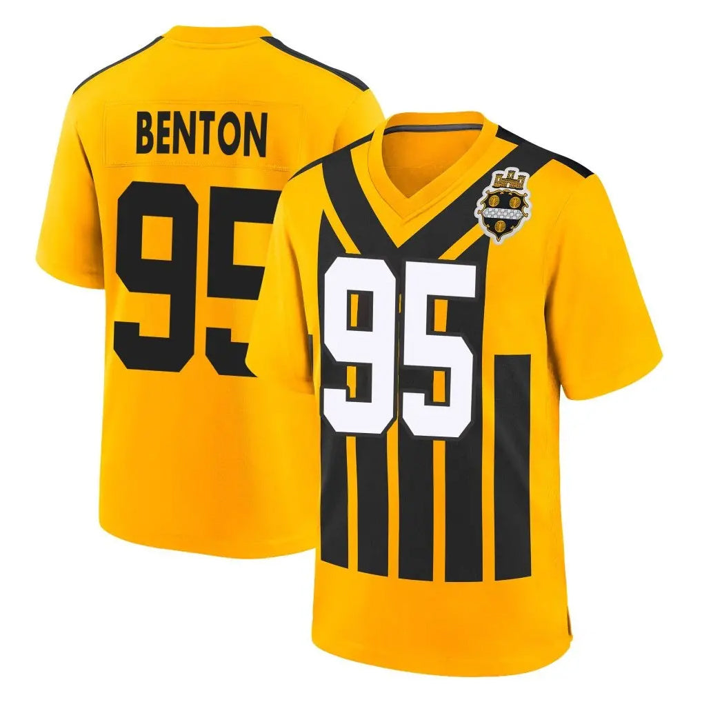 Odoa P.Steelers #95 Keeanu Benton Player Gold Limited 1933 Throwback Home Game Stitched Jerseys