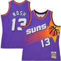 Odoa P.Suns #13 Steve Nash Mitchell & Ness Purple Hardwood Classics 199697 Tropical Swingman Stitched Jerseys