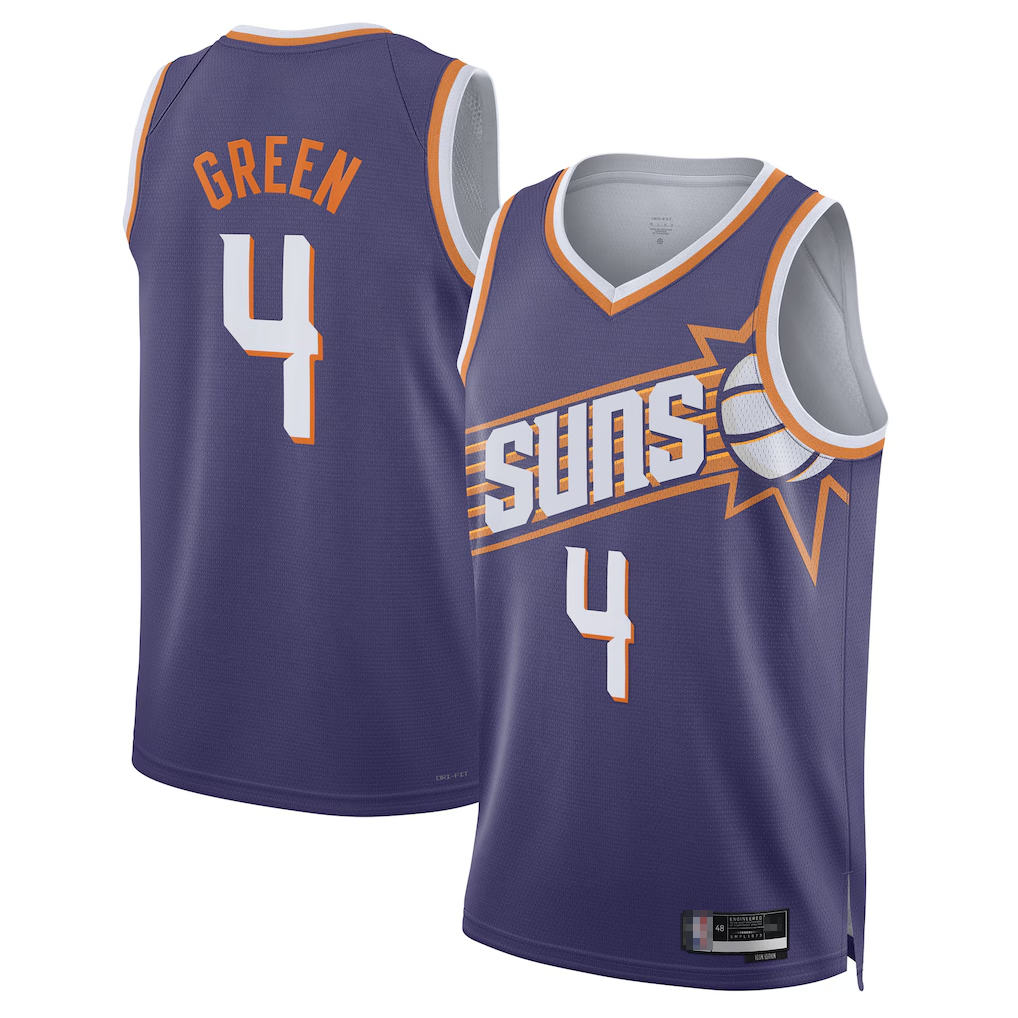 Odoa P.Suns #4 Jalen Green Purple Swingman Stitched Jerseys - Icon Edition