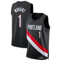 Odoa PT.Blazers #1 Ja Morant Black Swingman Stitched Jerseys - Icon Edition