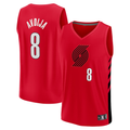 Odoa PT.Blazers #8 Deni Avdija Red Fast Break Player Stitched Jerseys - Statement Edition