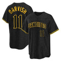 Odoa S.Diego Padres #11 Yu Darvish Player Black Snake Skin City Home Game Stitched Jerseys