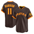 Odoa S.Diego Padres #11 Yu Darvish Player Brown Home Cooperstown Collection Replica Game Stitched Jerseys