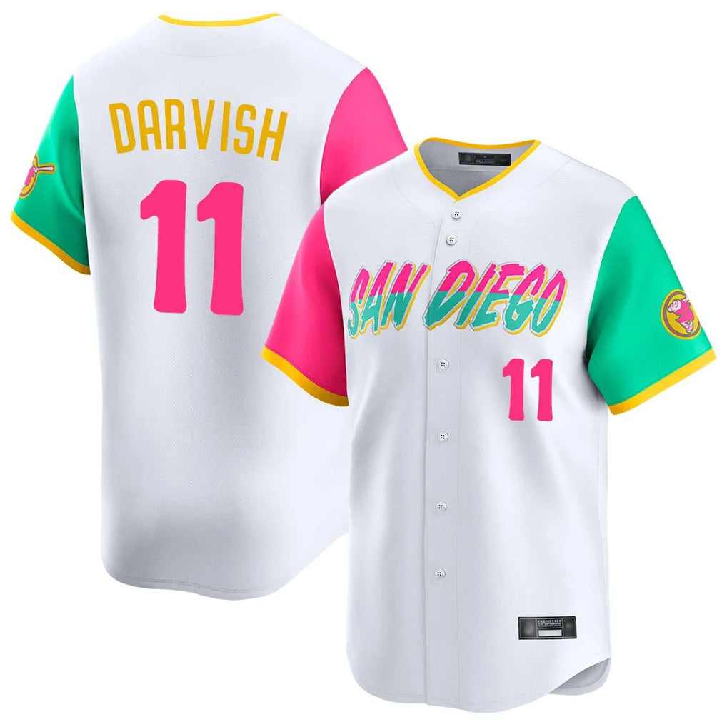 Odoa S.Diego Padres #11 Yu Darvish Player White City Connect Home Limited Stitched Jerseys