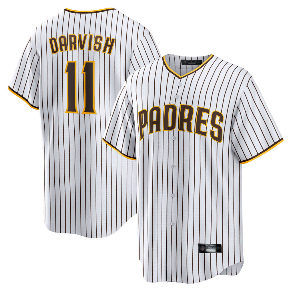 Odoa S.Diego Padres #11 Yu Darvish Player White Home Replica Game Stitched Jerseys