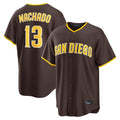 Odoa S.Diego Padres #13 Manny Machado Player Brown Alternate Replica Game Stitched Jerseys
