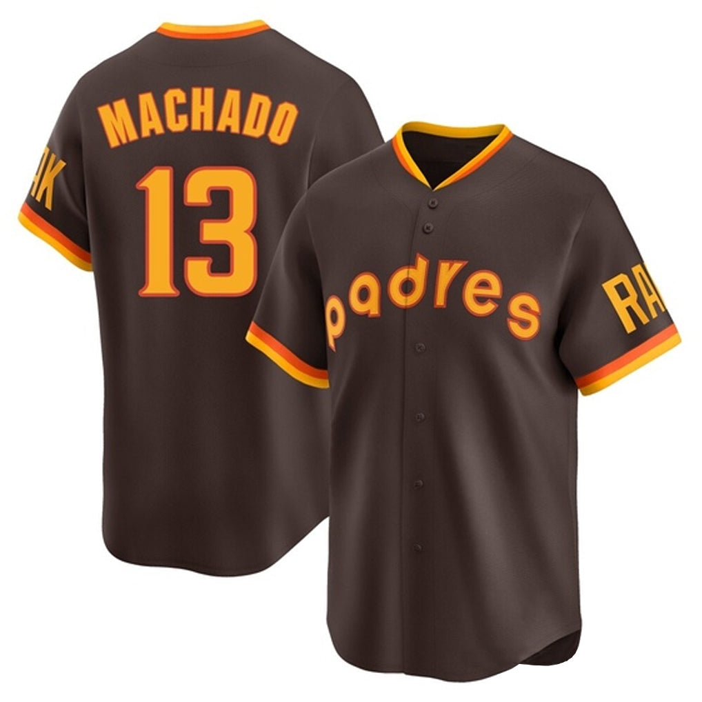 Odoa S.Diego Padres #13 Manny Machado Player Brown Home Cooperstown Collection Replica Game Stitched Jerseys