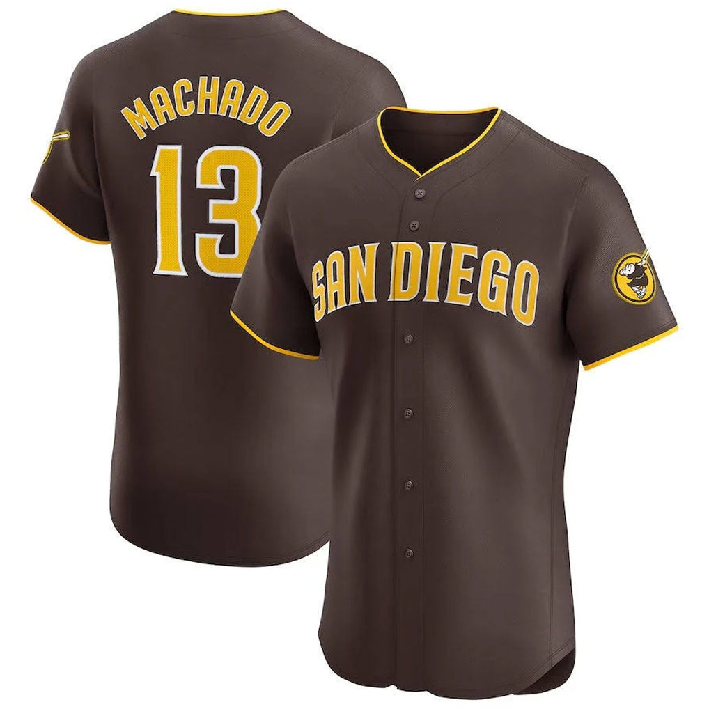 Odoa S.Diego Padres #13 Manny Machado Player Brown Home Limited Elite Stitched Jerseys