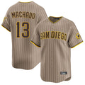 Odoa S.Diego Padres #13 Manny Machado Player Khaki Home Limited Stitched Jerseys