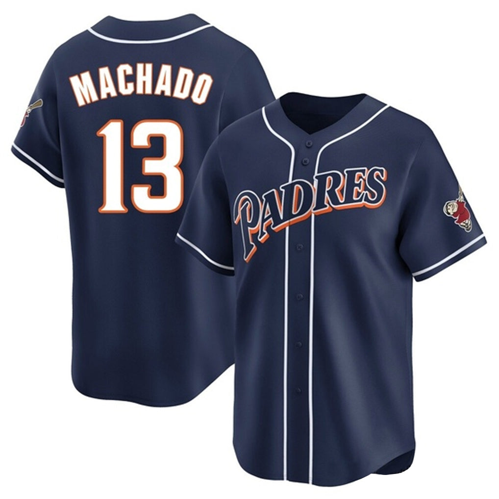 Odoa S.Diego Padres #13 Manny Machado Player Navy Cooperstown Collection Limited Home Stitched Jerseys