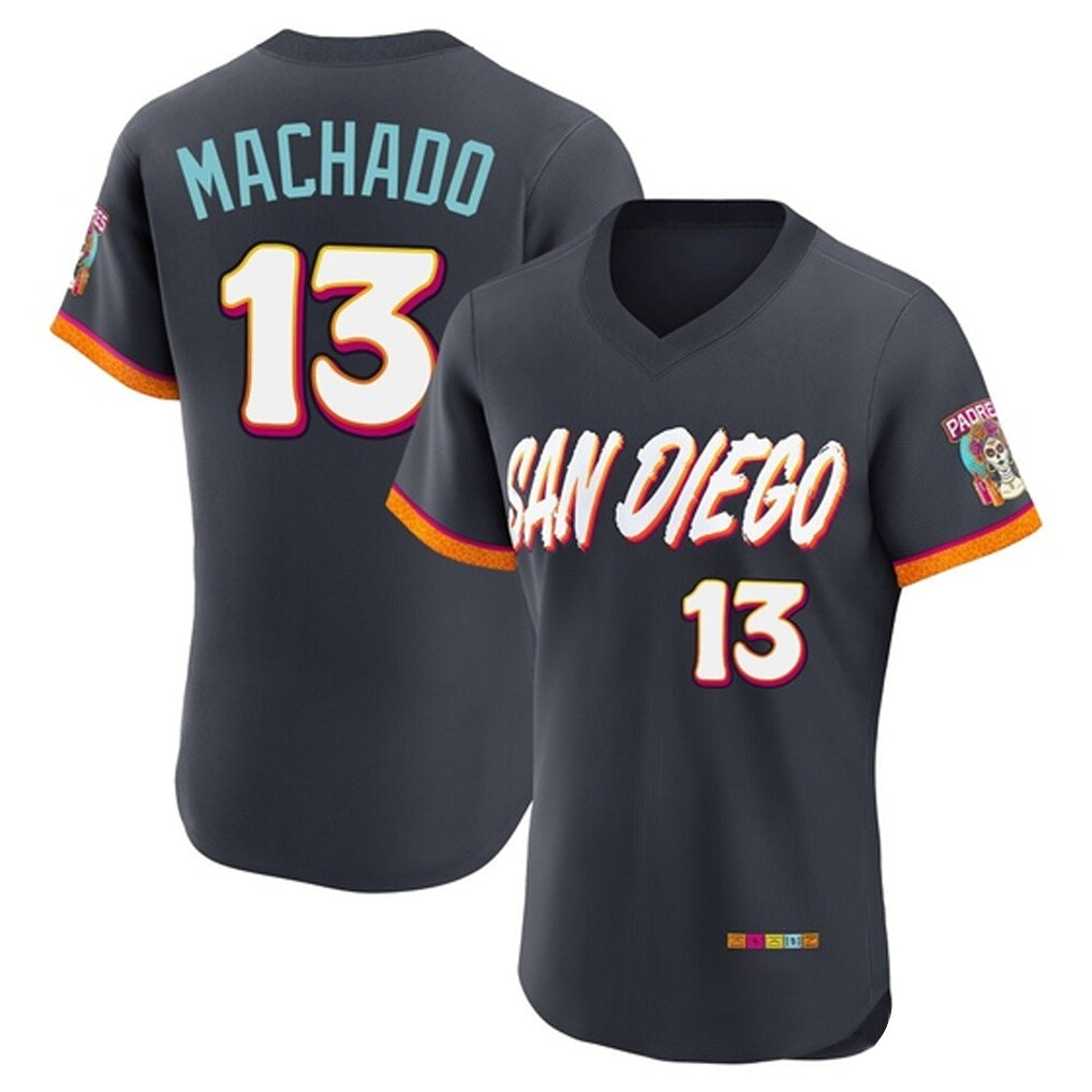 Odoa S.Diego Padres #13 Manny Machado Player Obsidian 2026 City Connect Home Elite T-shirt Stitched Jerseys
