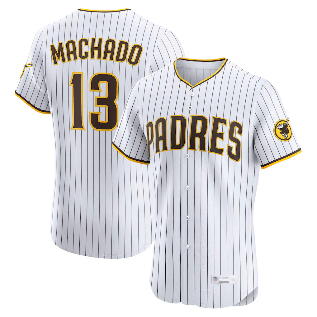 Odoa S.Diego Padres #13 Manny Machado Player White Home Limited Elite Stitched Jerseys