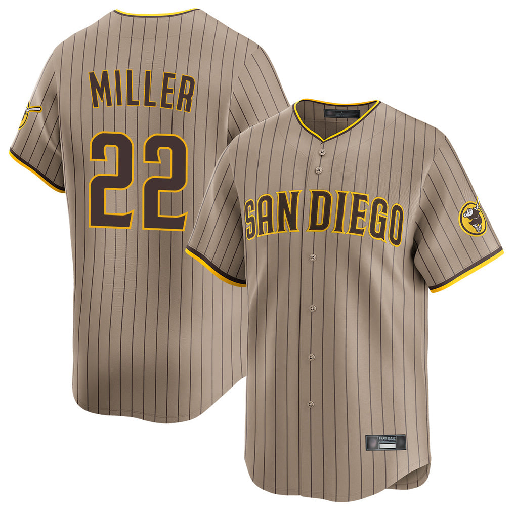 Odoa S.Diego Padres #22 Mason Miller Player Khaki Home Limited Stitched Jerseys