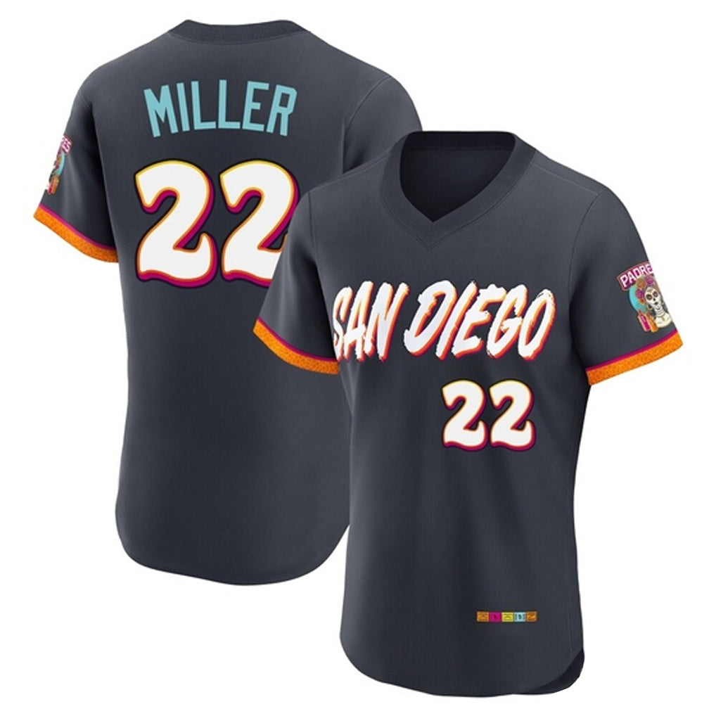 Odoa S.Diego Padres #22 Mason Miller Player Obsidian 2026 City Connect Home Limited Elite T-shirt Stitched Jerseys