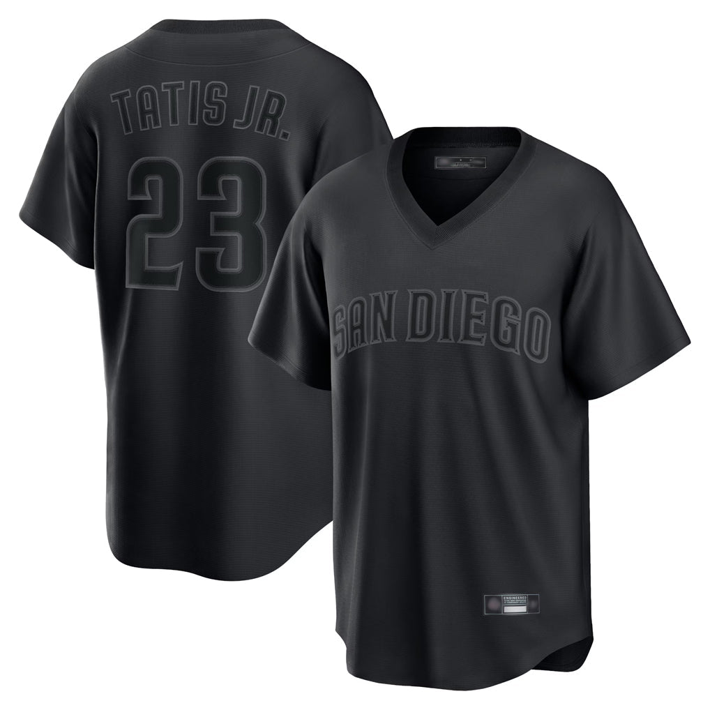 Odoa S.Diego Padres #23 Fernando Tatis Jr Player Black Home Game T-shirt Stitched Jerseys