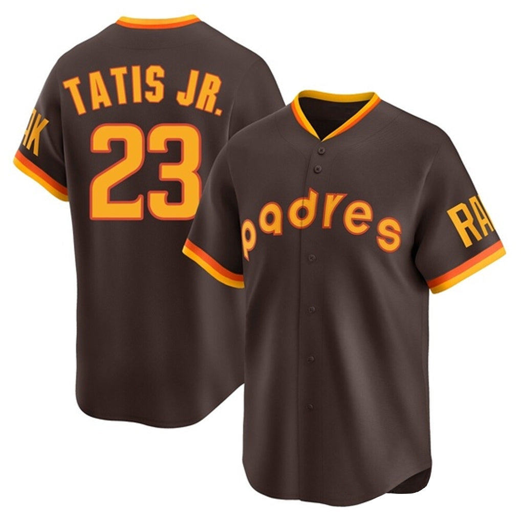 Odoa S.Diego Padres #23 Fernando Tatis Jr Player Brown Home Cooperstown Collection Replica Game Stitched Jerseys