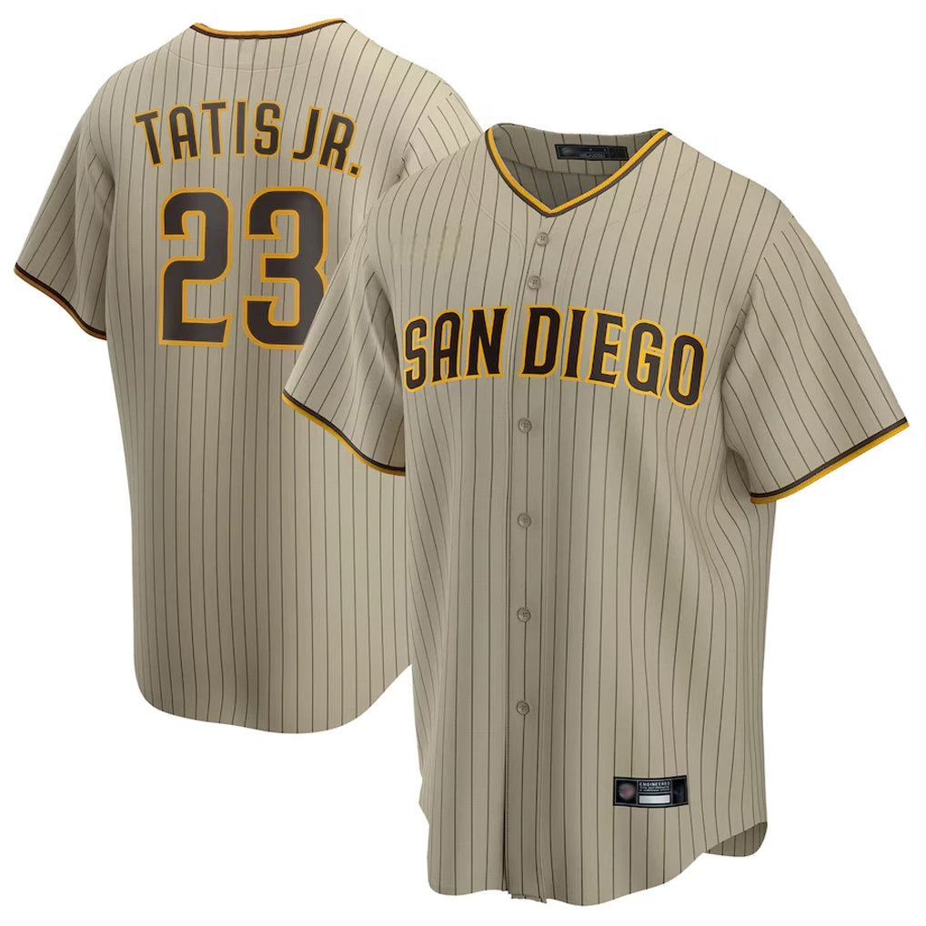 Odoa S.Diego Padres #23 Fernando Tatis Jr Player Khaki Home Game Stitched Jerseys
