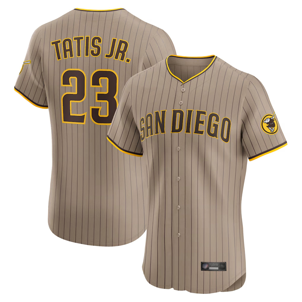 Odoa S.Diego Padres #23 Fernando Tatis Jr Player Khaki Home Limited Elite Stitched Jerseys