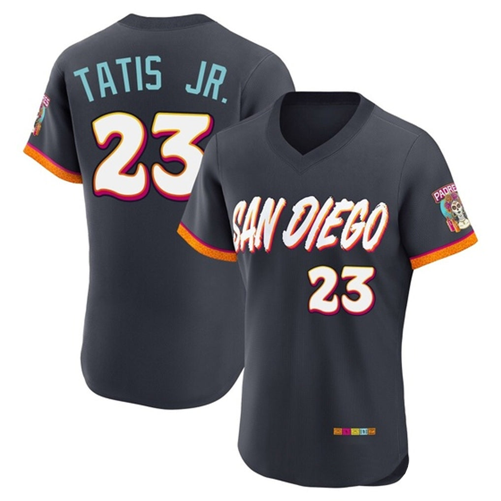 Odoa S.Diego Padres #23 Fernando Tatis Jr Player Obsidian 2026 City Connect Home Elite T-shirt Stitched Jerseys