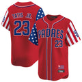 Odoa S.Diego Padres #23 Fernando Tatis Jr Player Red Independence Day Home Limited Stitched Jerseys