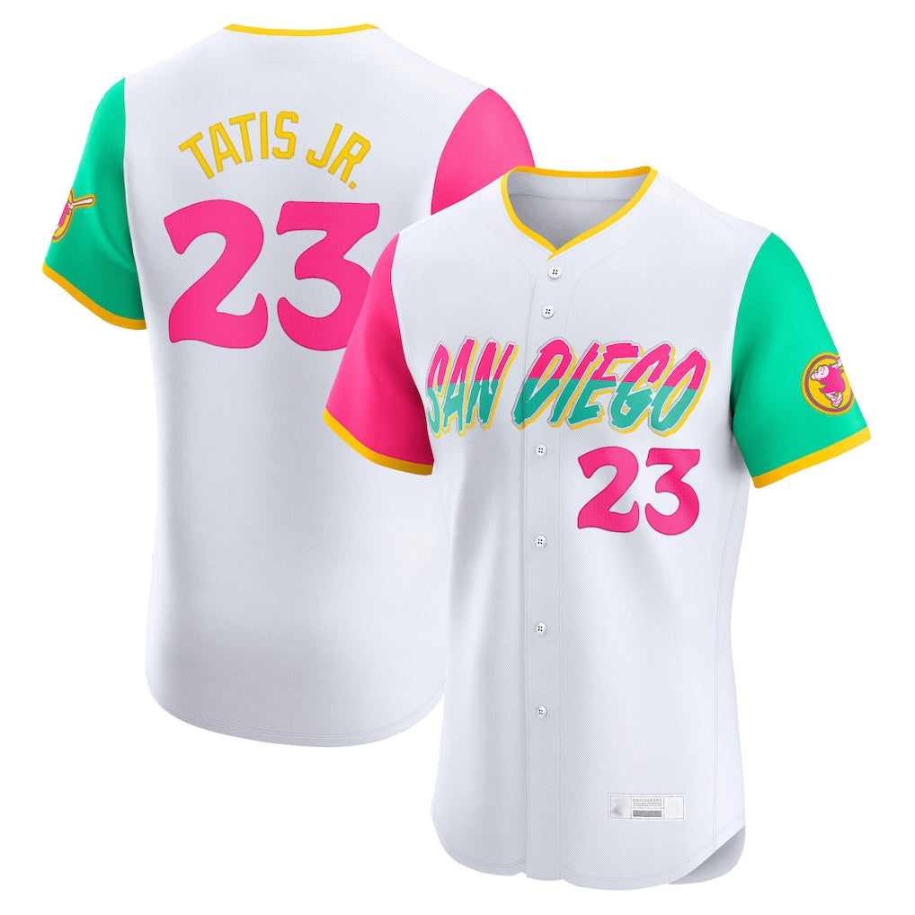 Odoa S.Diego Padres #23 Fernando Tatis Jr Player White City Connect Home Limited Elite Stitched Jerseys