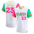 Odoa S.Diego Padres #23 Fernando Tatis Jr Player White City Connect Home Limited Elite Stitched Jerseys