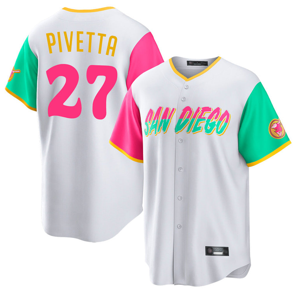 Odoa S.Diego Padres #27 Nick Pivetta Player White City Connect Home Game Stitched Jerseys